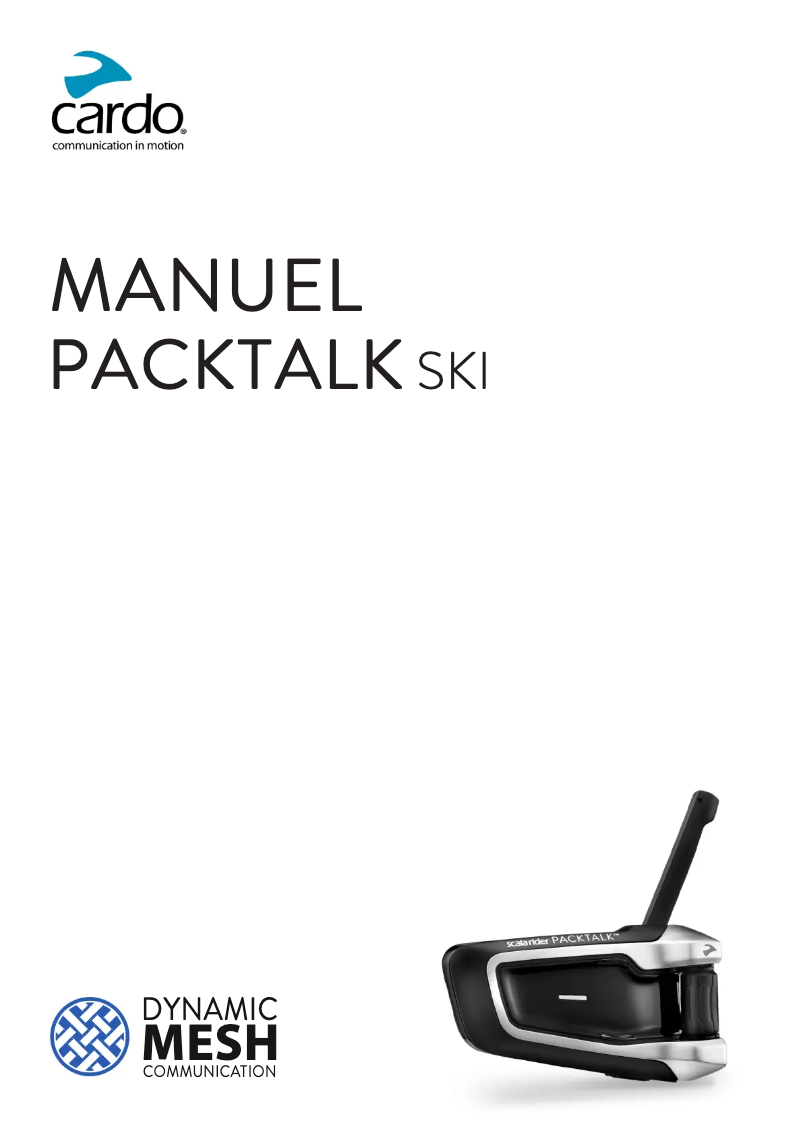 Page n°1 - Guide d'installation Cardo Packtalk Ski