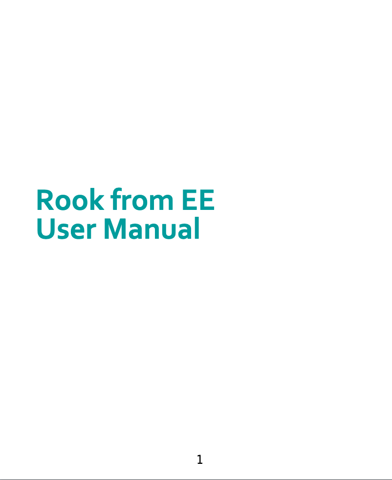 Page 1 de la notice Manuel utilisateur ZTE Rook from EE