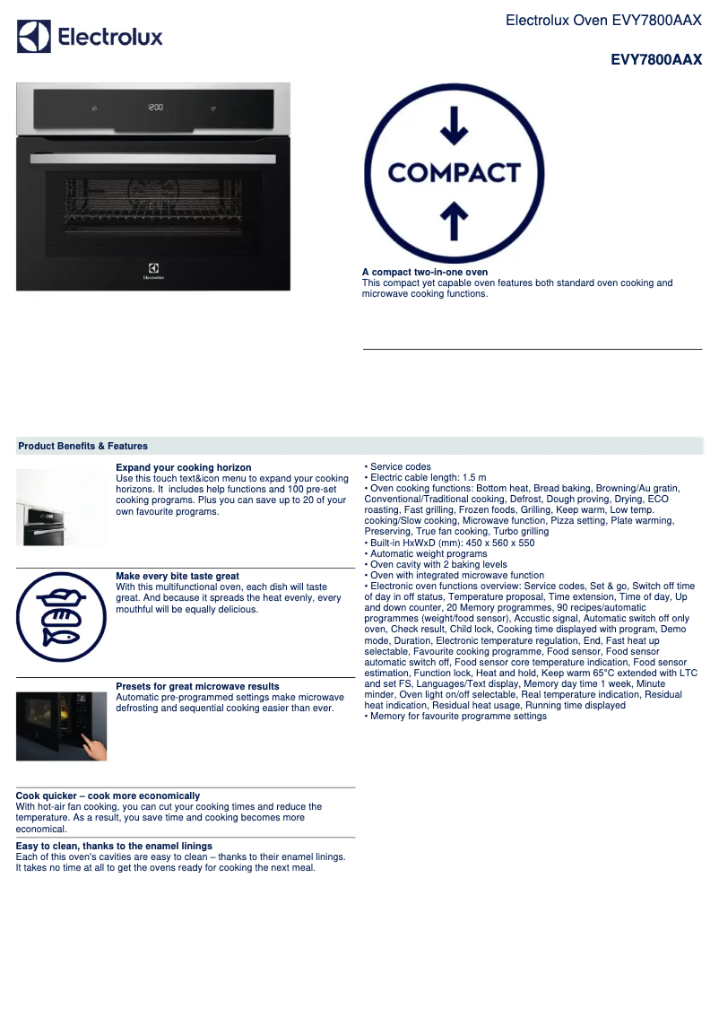 Image de la première page du manuel de l'appareil EVY7800AAX