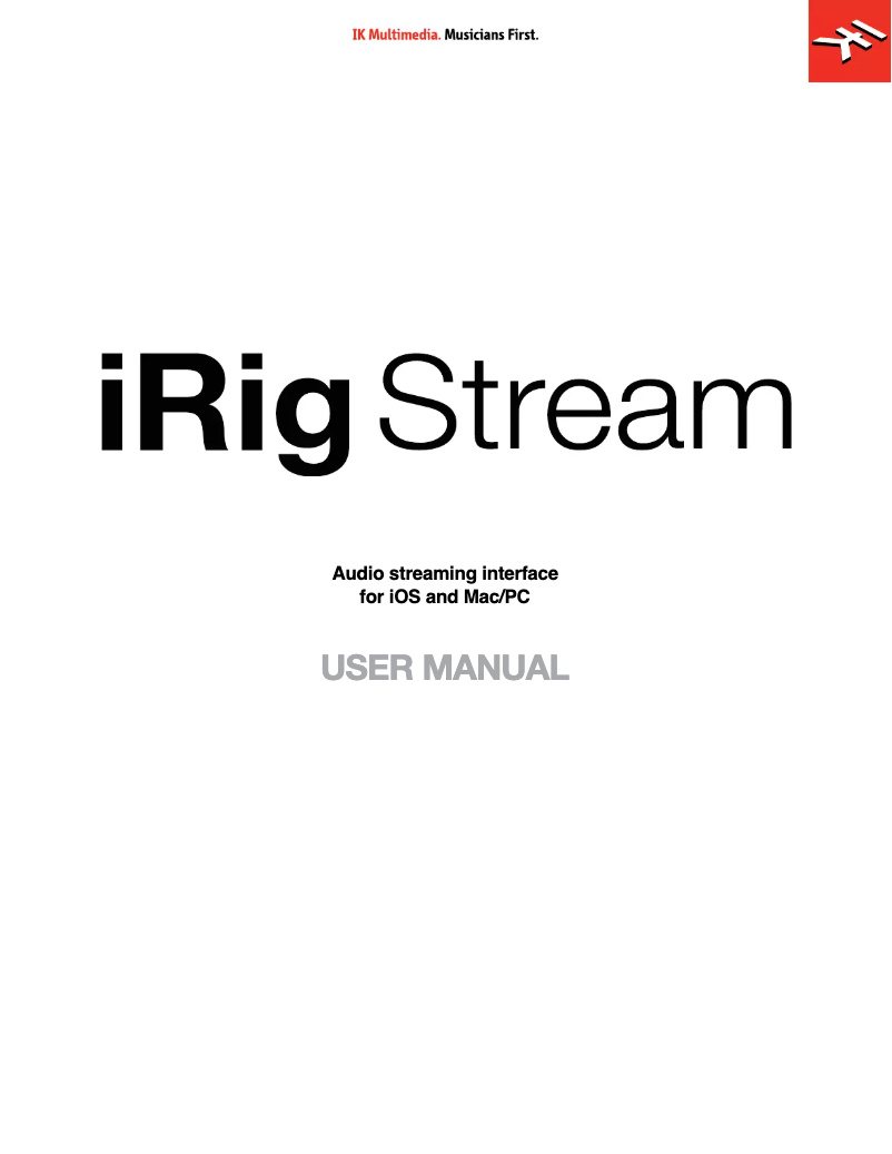 Image de la première page du manuel de l'appareil Stream