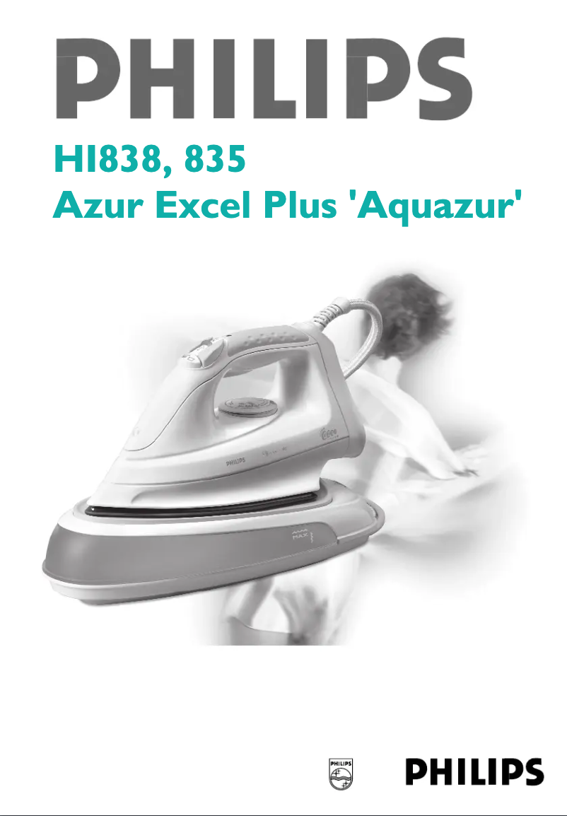 Page n°1 - Manuel utilisateur Philips Aquazur HI835