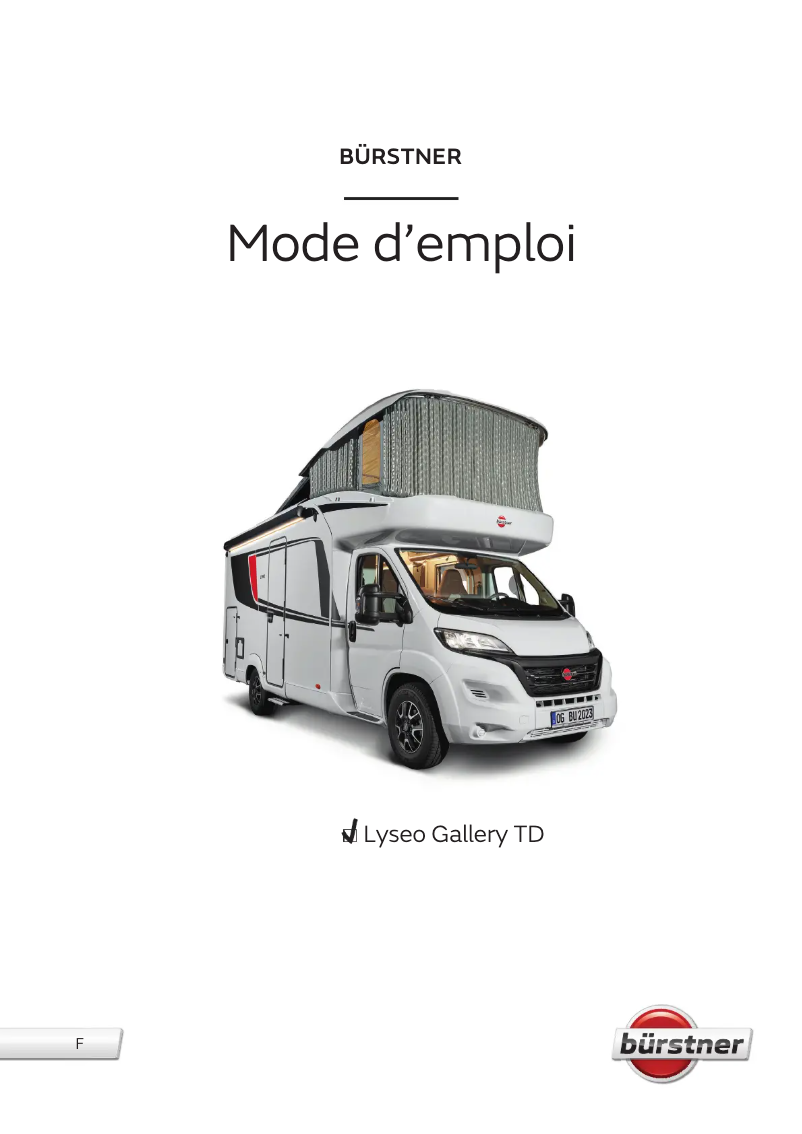 Image de la première page du manuel de l'appareil Lyseo Gallery TD (2023)