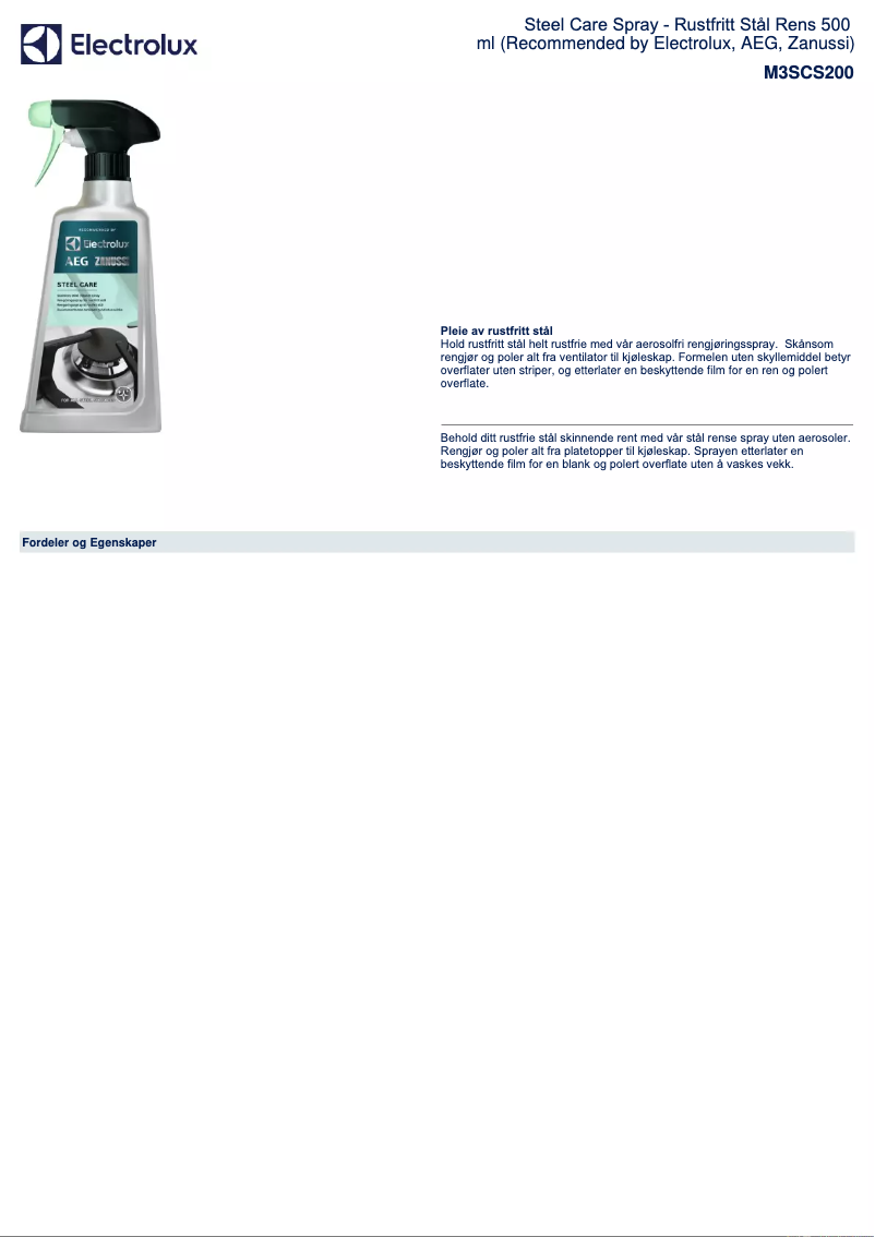 Página 1 del manual Folleto AEG M3SCS200