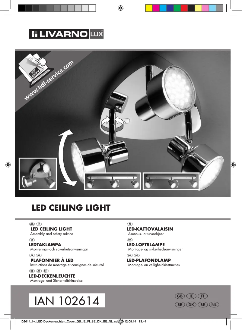 Image de la première page du manuel de l'appareil IAN 102614