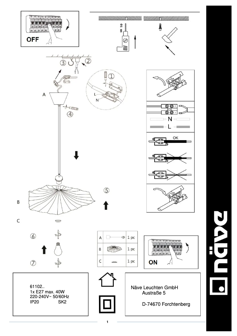 Page n°1 - Manuel utilisateur Näve Crazy Paper
