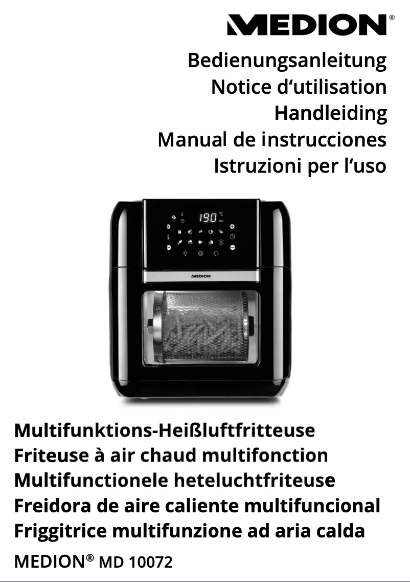 Image de la première page du manuel de l'appareil MD 10072