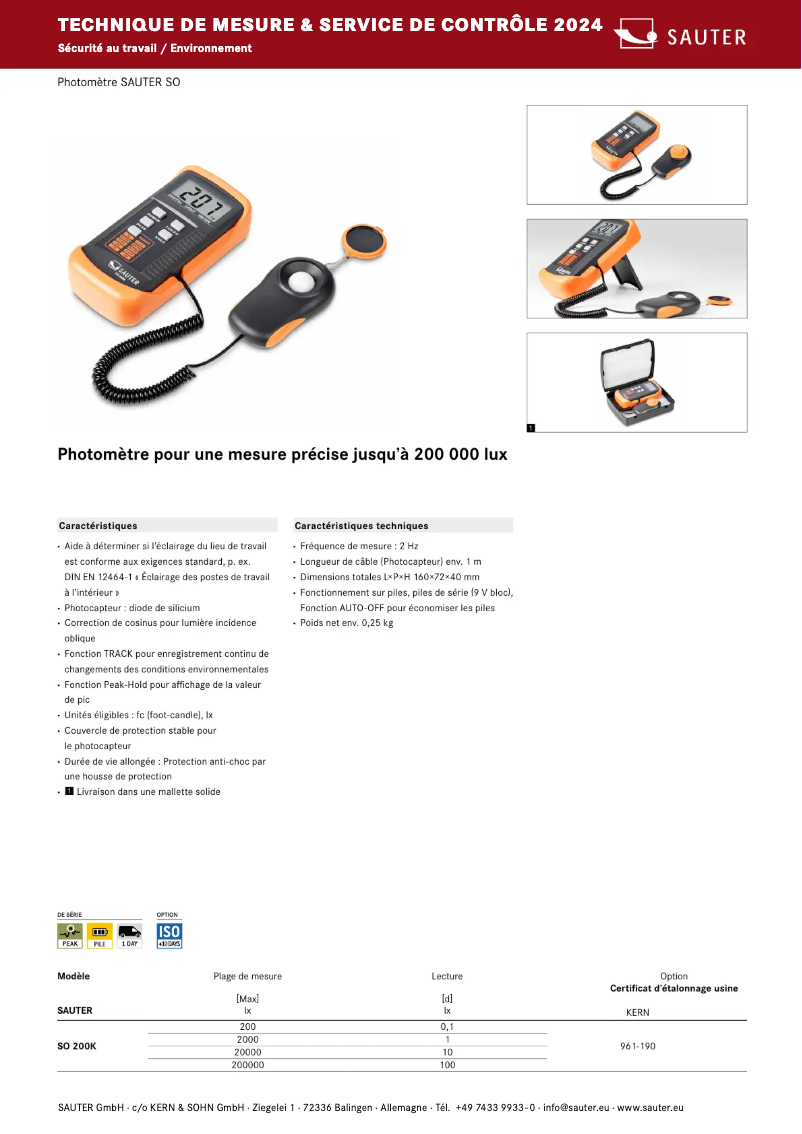 Image de la première page du manuel de l'appareil SO 200K