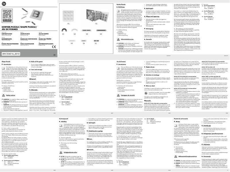 Page 1 de la notice Manuel utilisateur Playtive HG06920