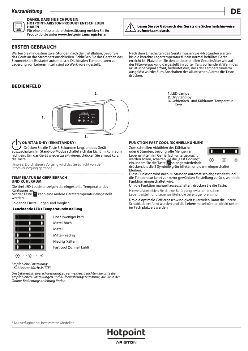 Página 1 del manual Manual de usuario Hotpoint SB 18011
