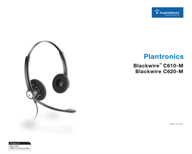 Page n°1 - Manuel utilisateur Plantronics Blackwire C620