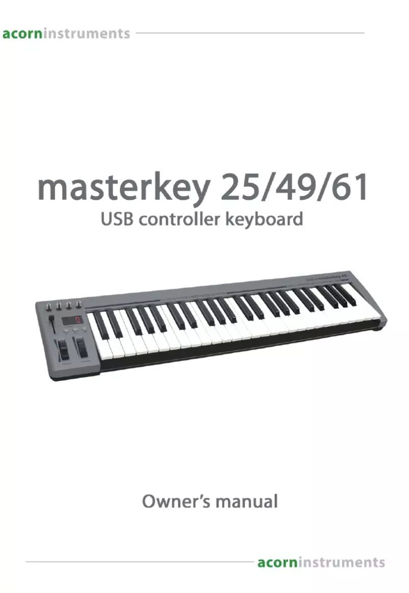 Page n°1 - Manuel utilisateur Acorn Instruments Masterkey 61