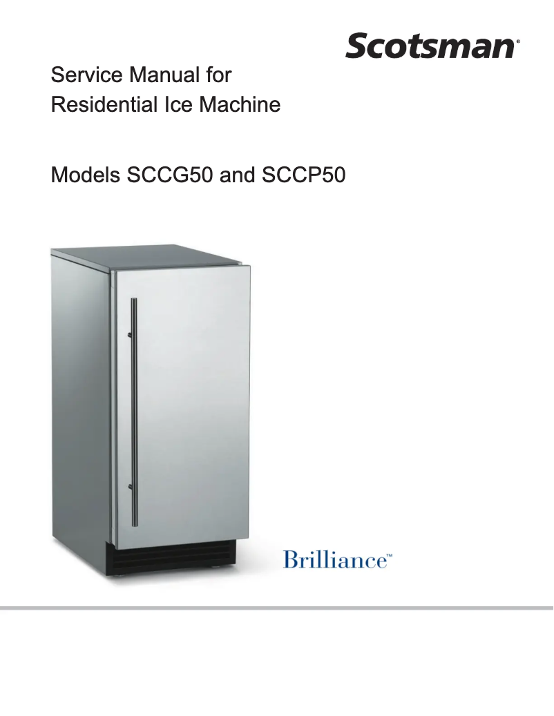 Page n°1 - Guide d'installation Scotsman SCCP50MB-1SU