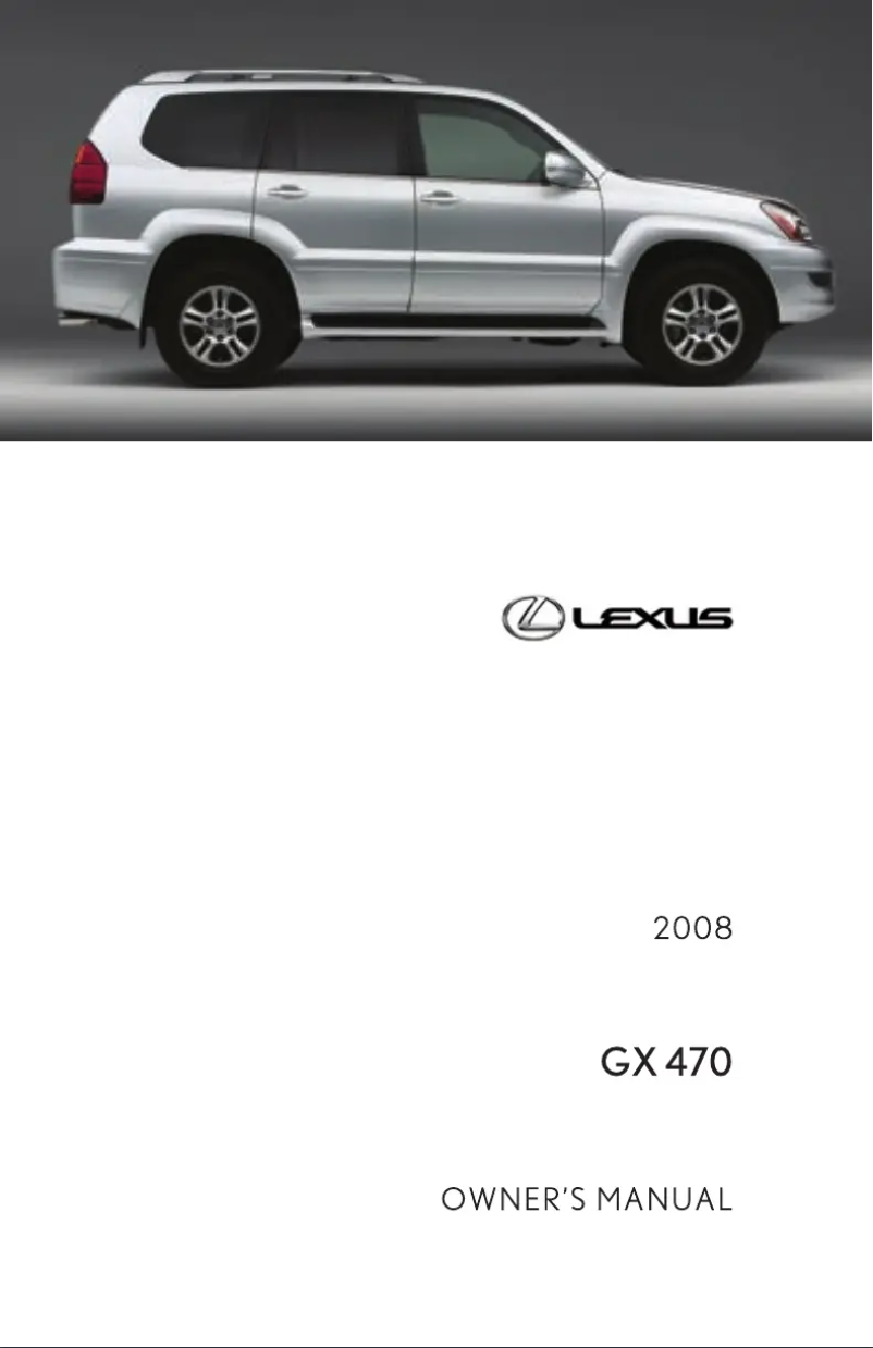Page 1 de la notice Manuel utilisateur Lexus GX 470 (2008)