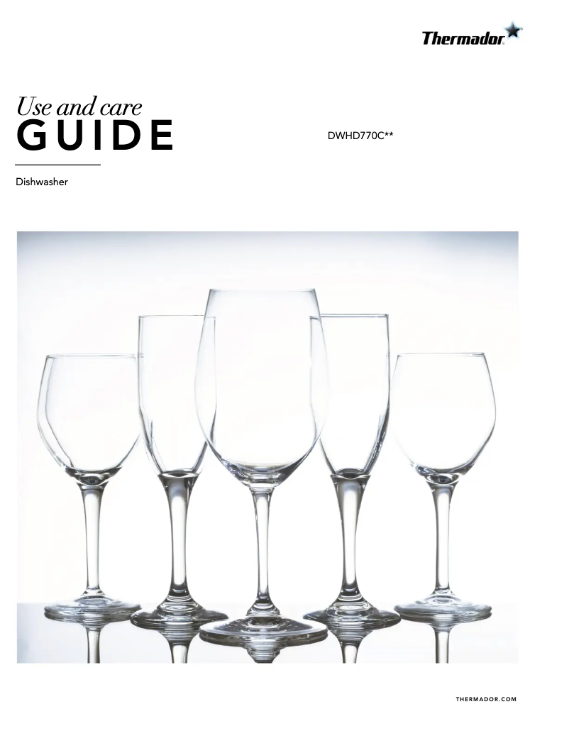 Page n°1 - Manuel utilisateur Thermador DWHD770CFM