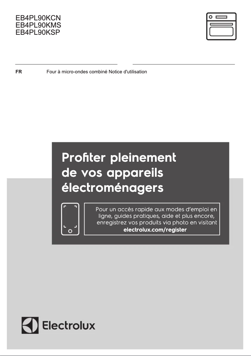 Page 1 de la notice Manuel utilisateur Electrolux EB4PL90KCN
