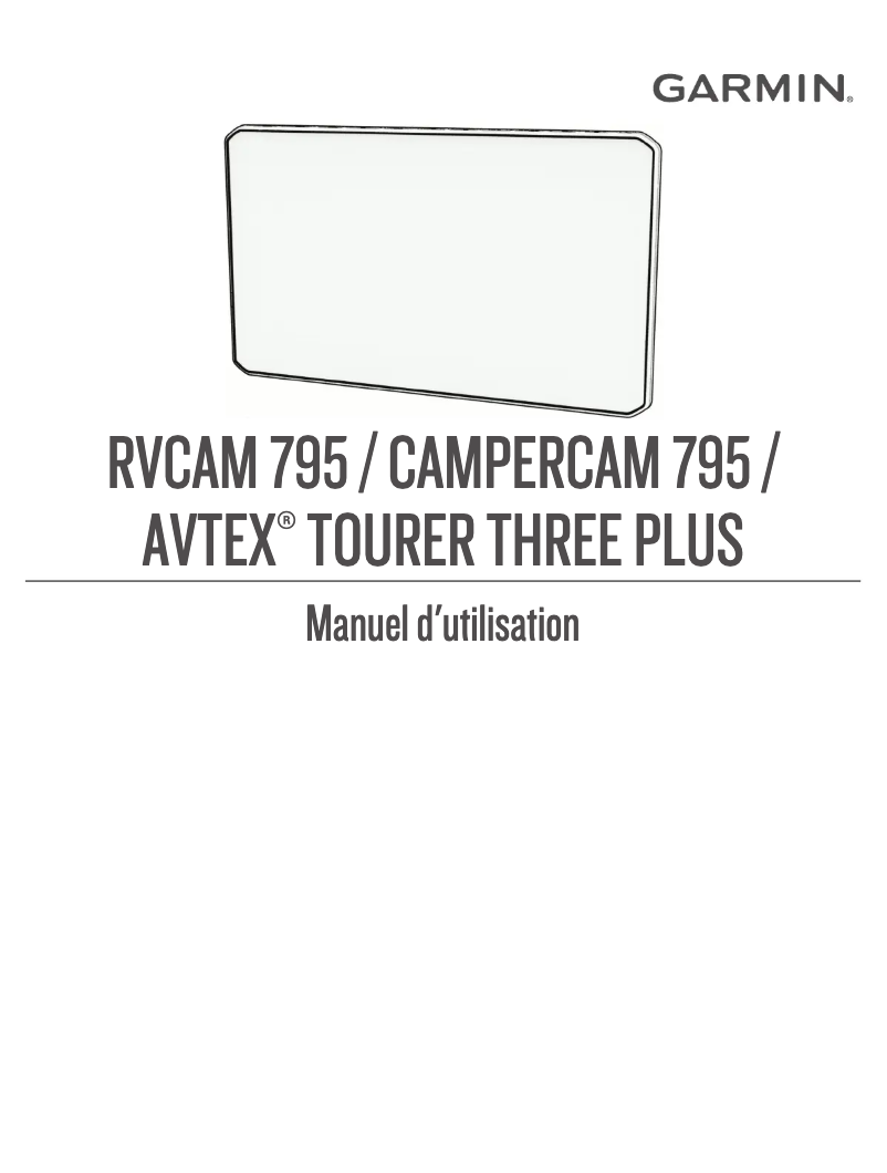 Page n°1 - Manuel utilisateur Garmin CamperCam 795