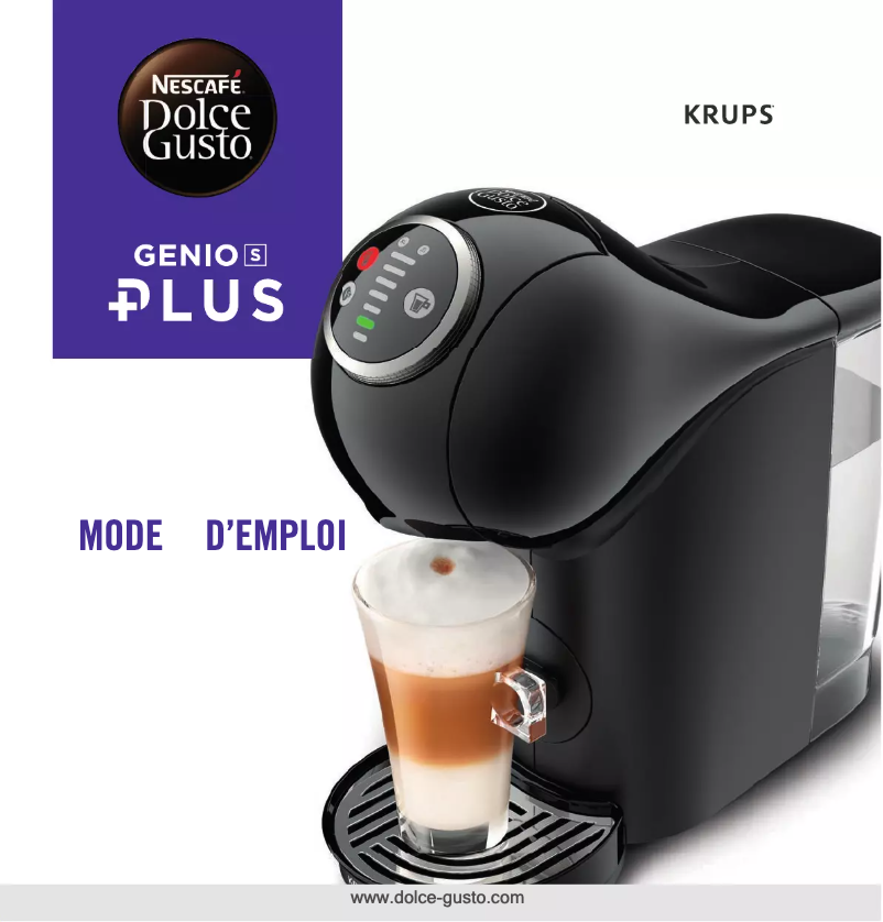 Page 1 de la notice Manuel utilisateur Krups Nescafé Dolce Gusto Genio S Plus