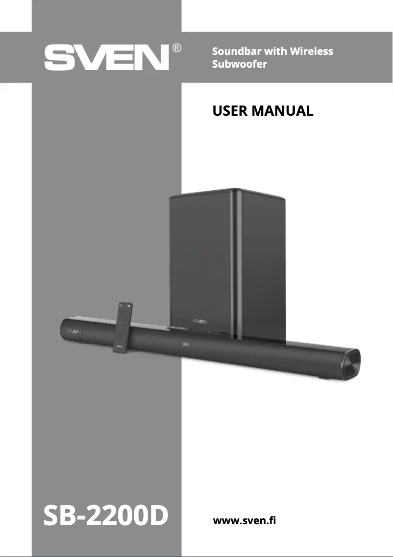 Page n°1 - Manuel utilisateur Sven SB-2200D