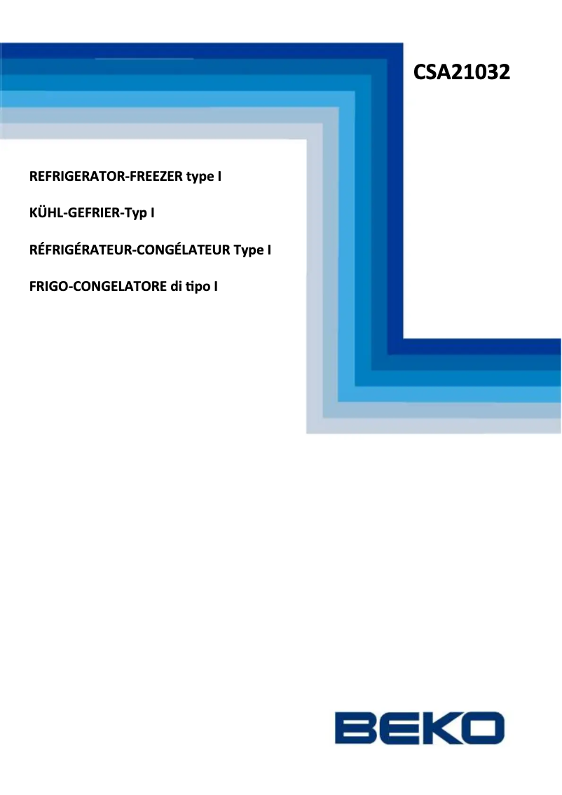 Image de la première page du manuel de l'appareil CSA 21032