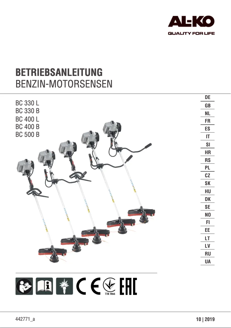 Image de la première page du manuel de l'appareil BC 400 B