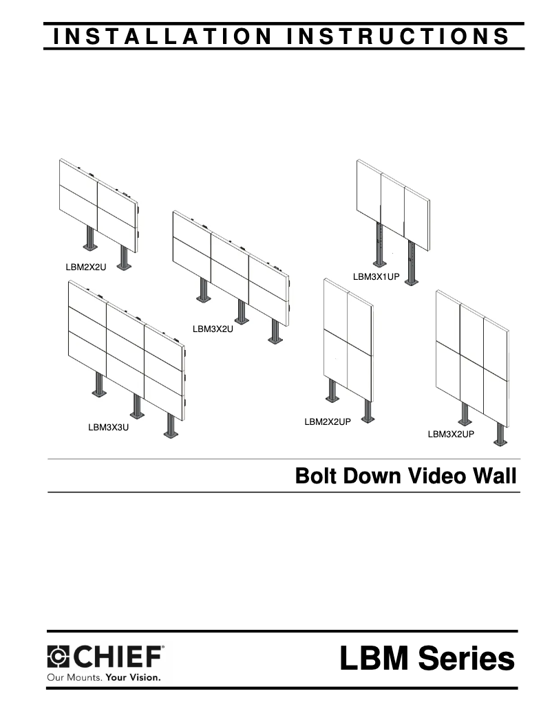 Page n°1 - Manuel utilisateur Chief LBM2X2UP