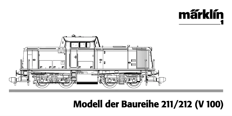 Page 1 de la notice Manuel utilisateur Märklin 55725 BR 212 DB Diesel