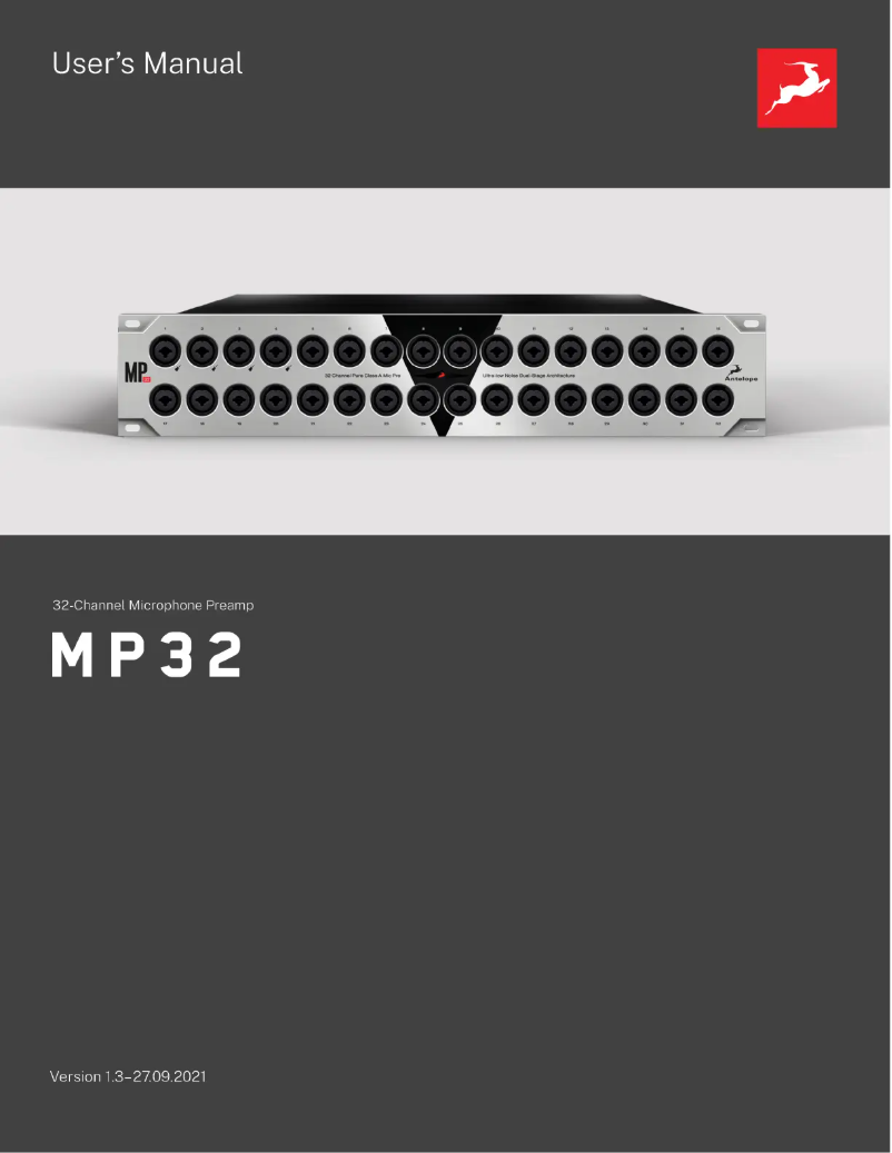 Imagen de la primera página del manual del dispositivo MP 32