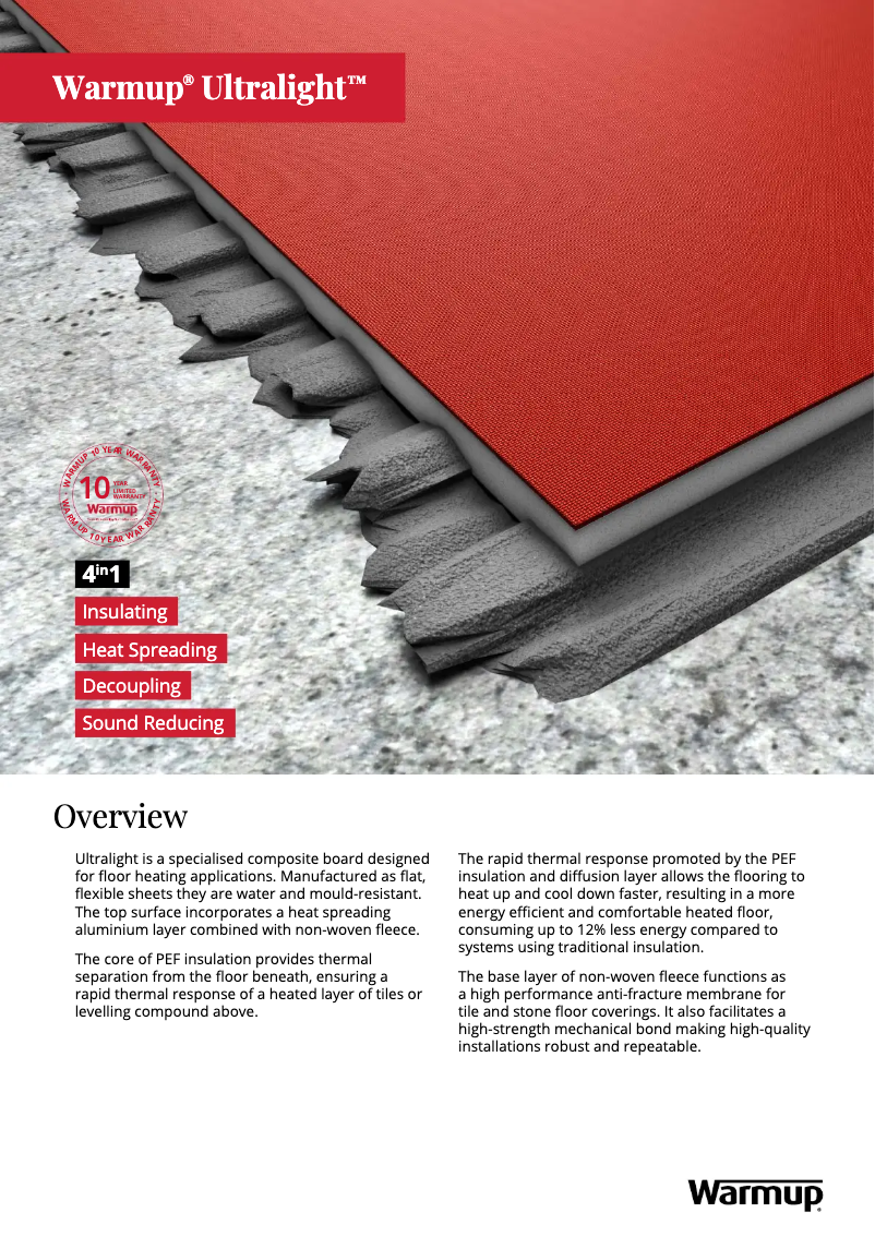 Imagen de la primera página del manual del dispositivo Ultralight