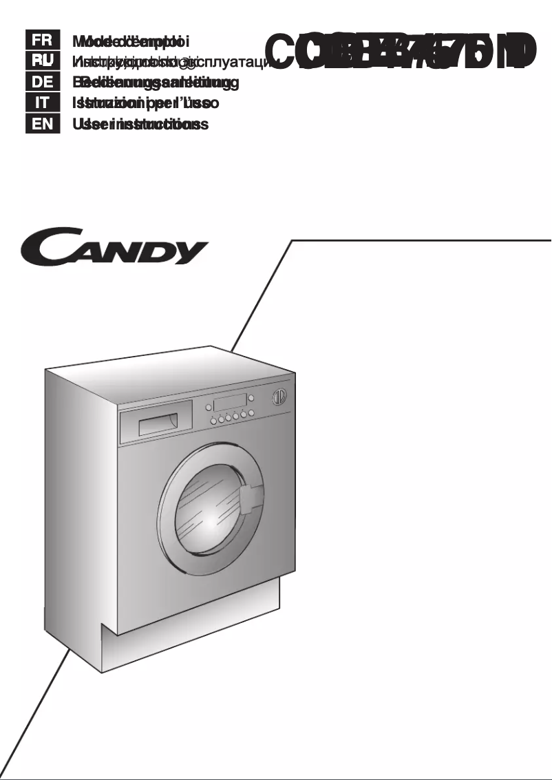 Page 1 de la notice Manuel utilisateur Candy CDB 475DN/1