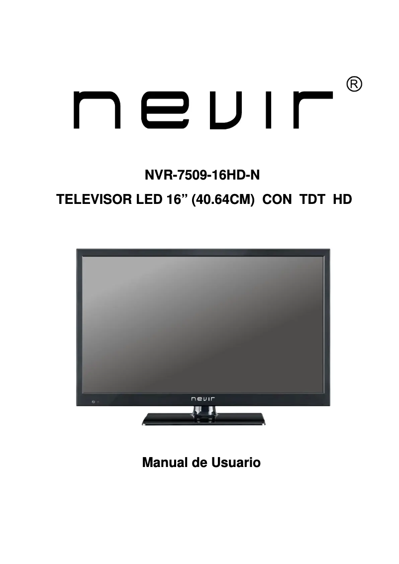 Page 1 de la notice Manuel utilisateur Nevir NVR-7509-16HD-N