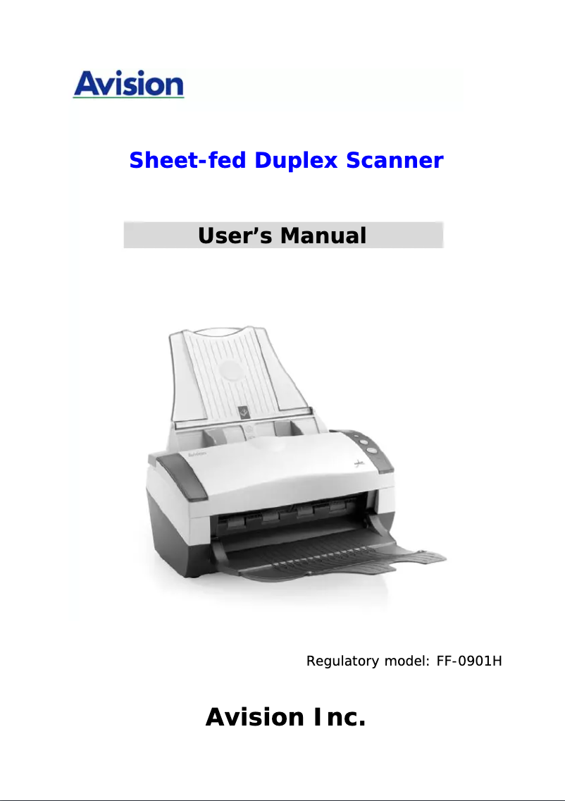 Page 1 de la notice Manuel utilisateur Avision AV220D2+