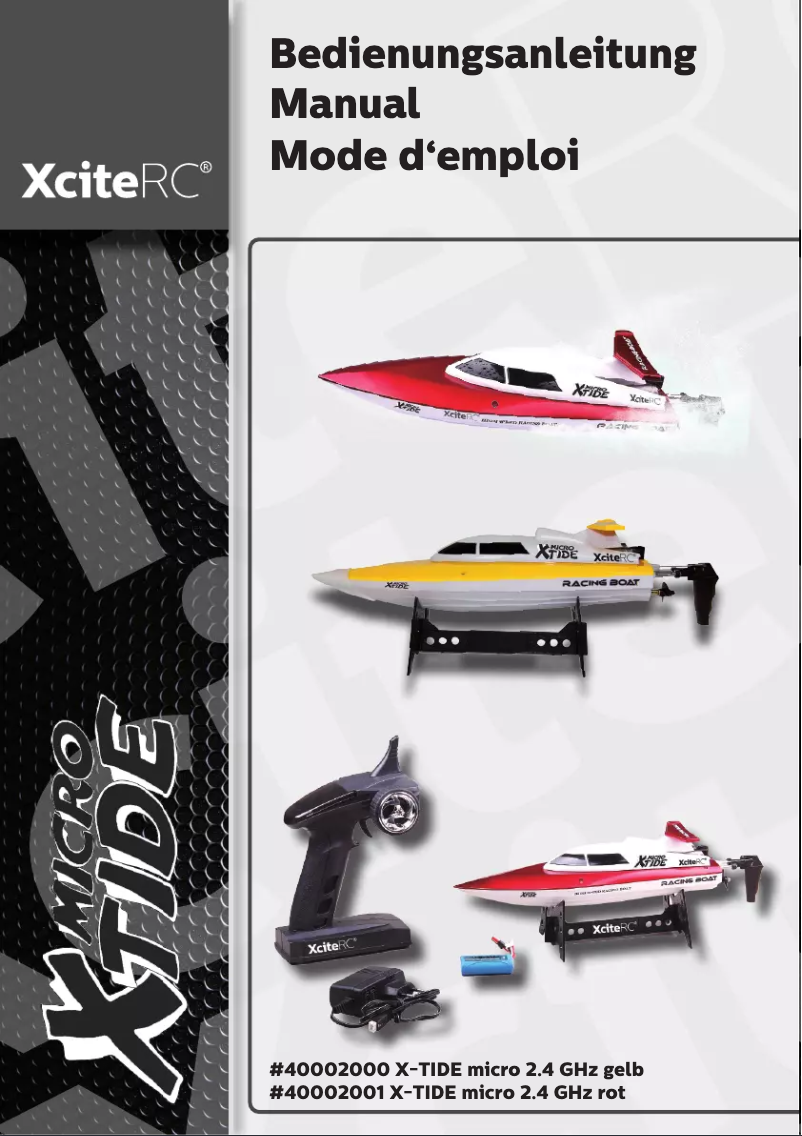 Page 1 de la notice Manuel utilisateur XciteRC Xtide Micro RTR