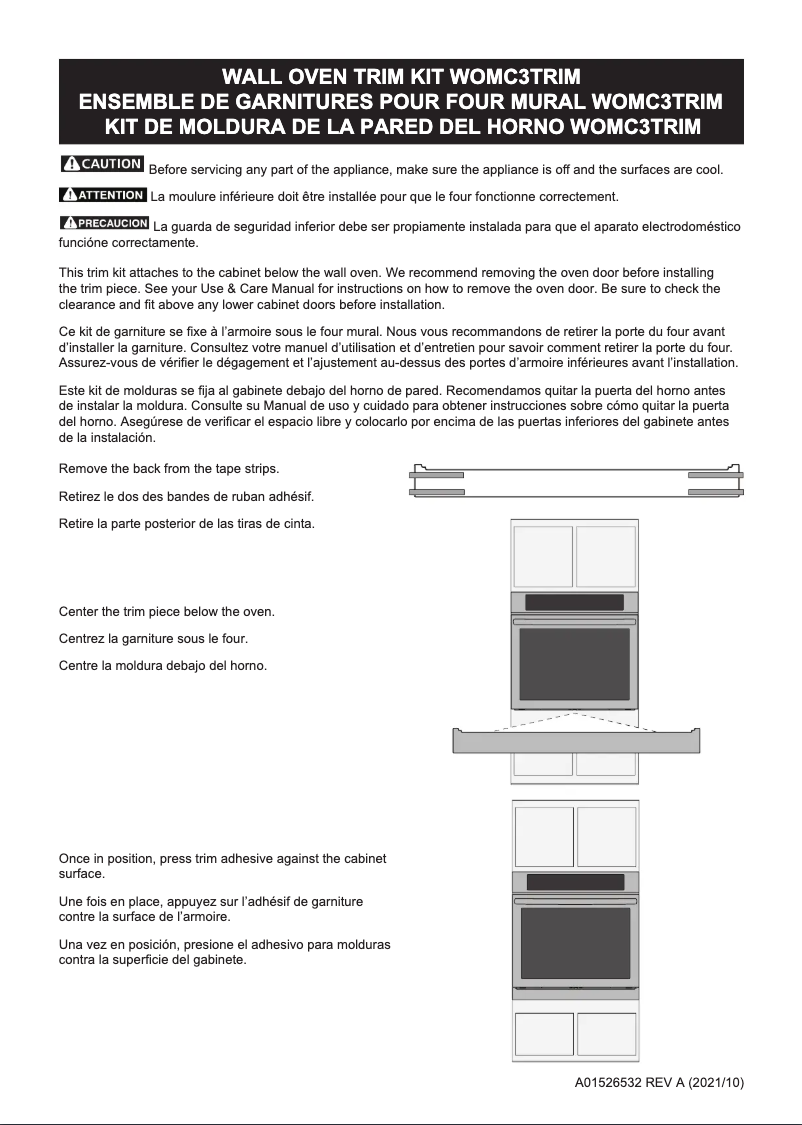 Page 1 de la notice Manuel utilisateur Frigidaire WOMC3TRIMBLK