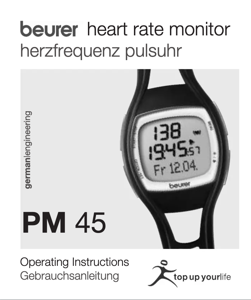Page 1 de la notice Manuel utilisateur Beurer PM 45
