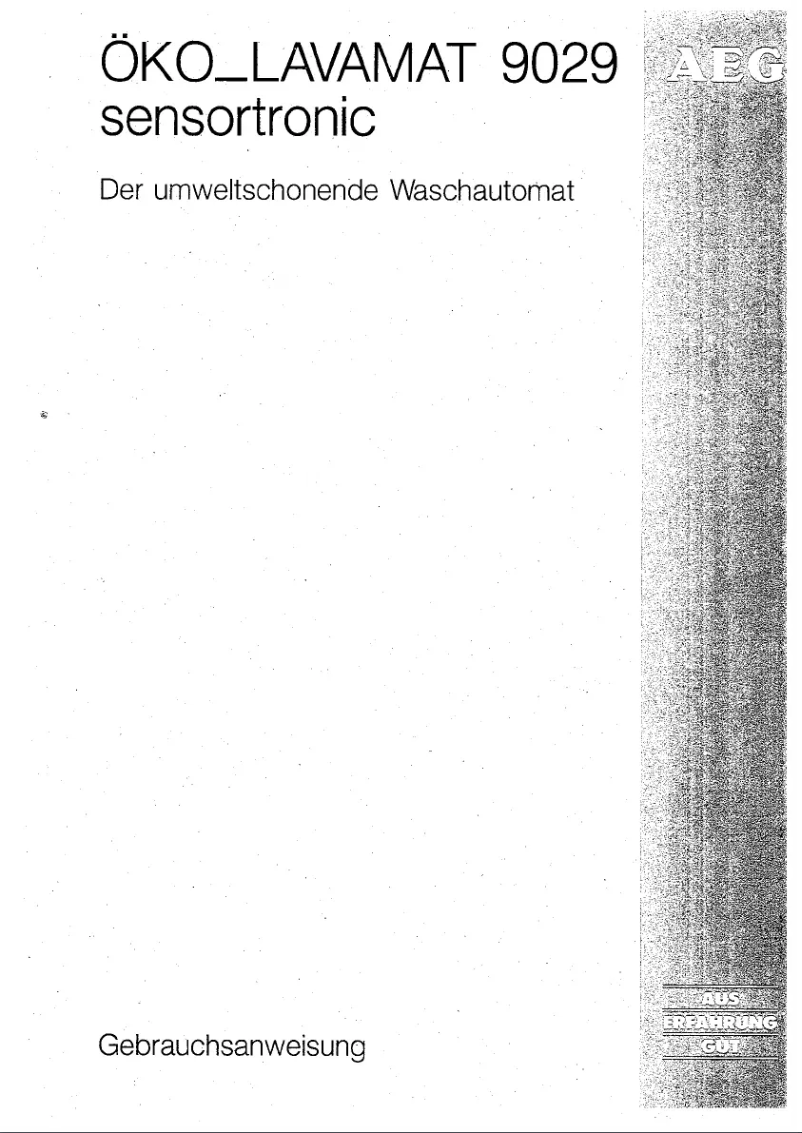 Image de la première page du manuel de l'appareil Lavamat 9029