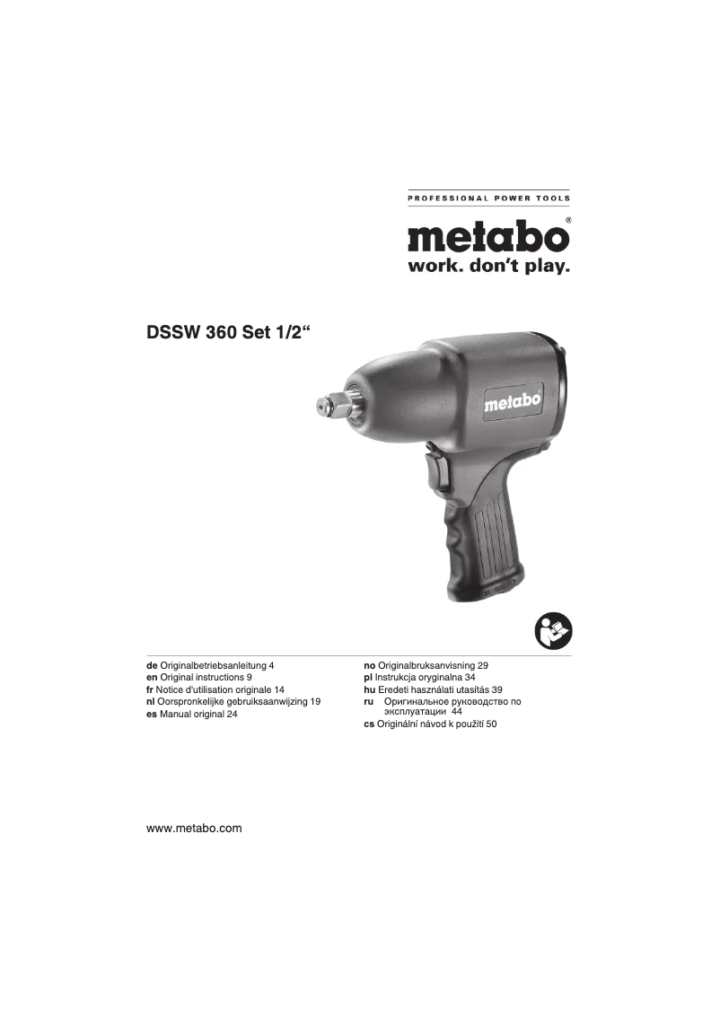 Image de la première page du manuel de l'appareil DSSW 360