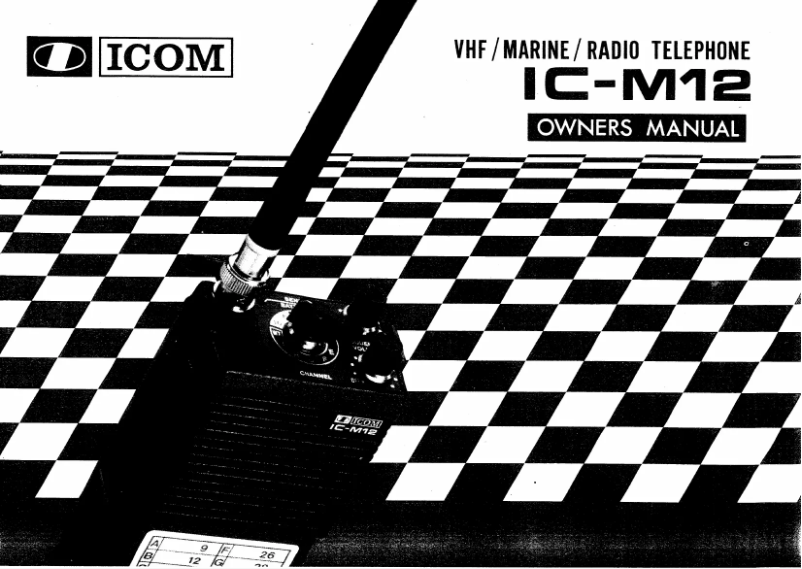Image de la première page du manuel de l'appareil IC-M12