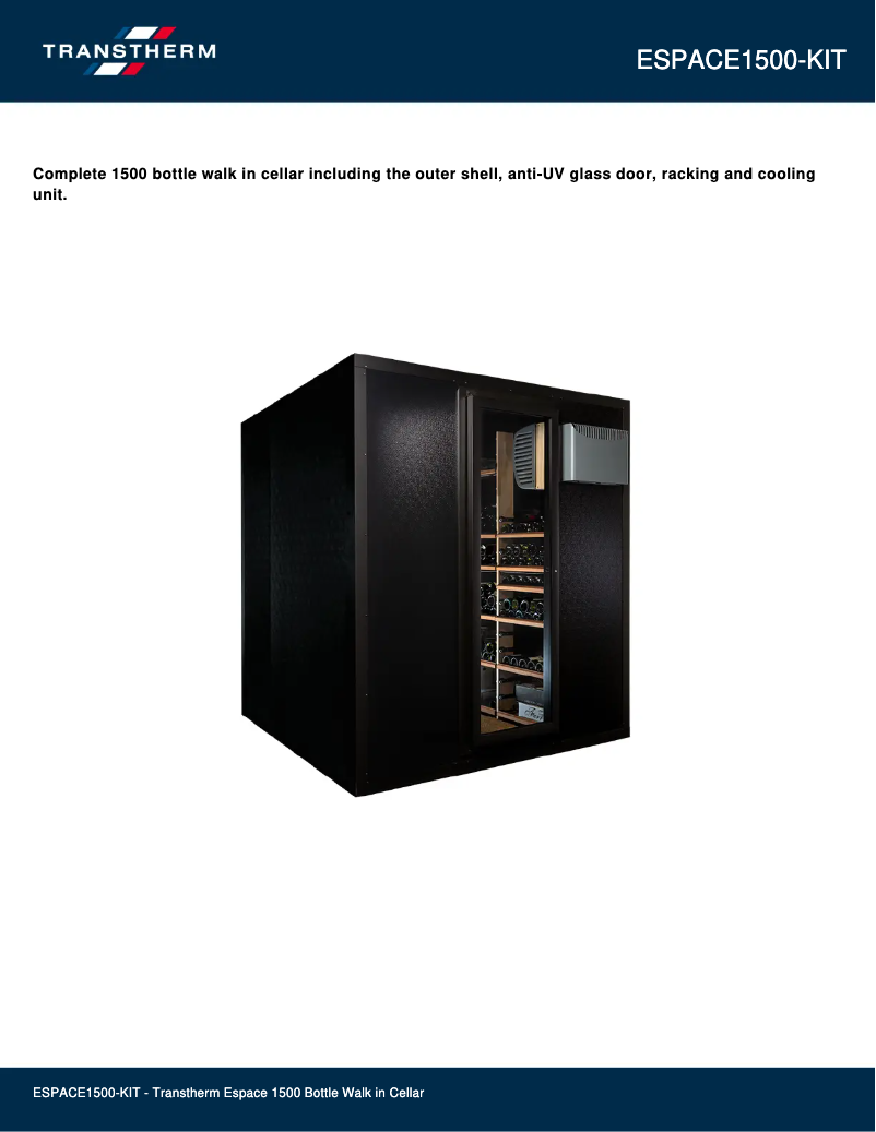 Page 1 de la notice Fiche technique Vintec ESPACE1500-KIT