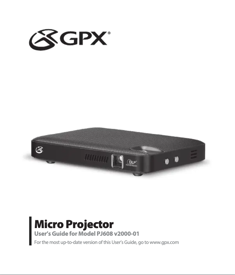 Page 1 de la notice Manuel utilisateur GPX PJ608B