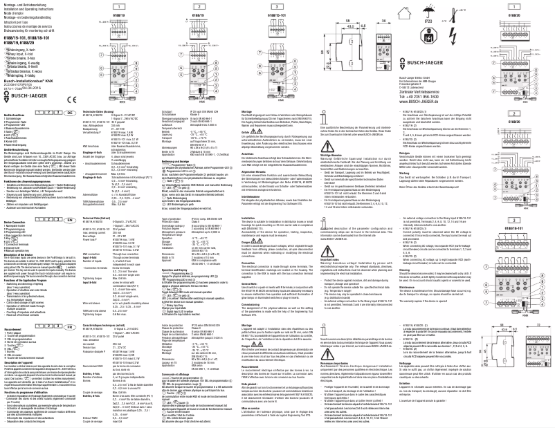 Page 1 de la notice Manuel utilisateur Busch-Jaeger 2CKA006156A0068