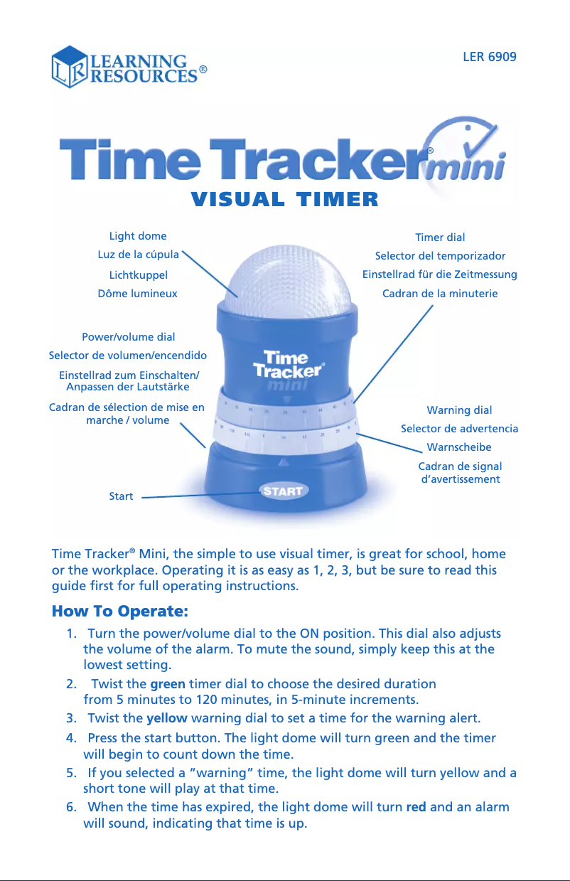 Image de la première page du manuel de l'appareil Time Tracker Mini