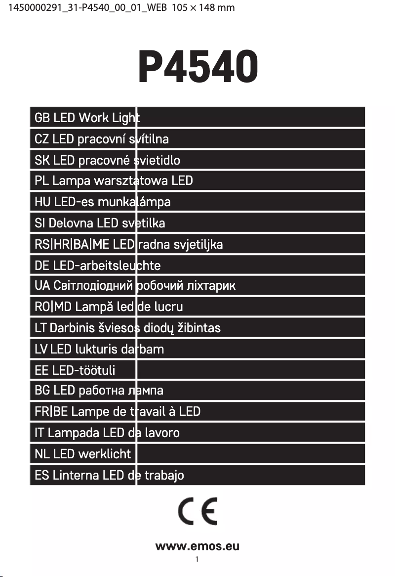 Image de la première page du manuel de l'appareil P4540
