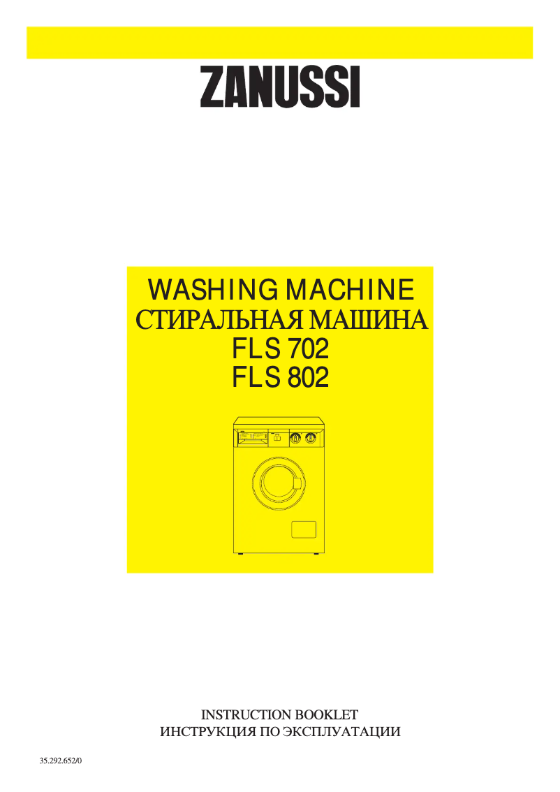 Page 1 de la notice Manuel utilisateur Zanussi FLS 802