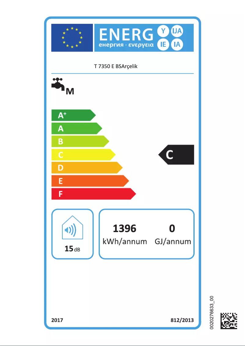 Image de la première page du manuel de l'appareil T 7350 E BS