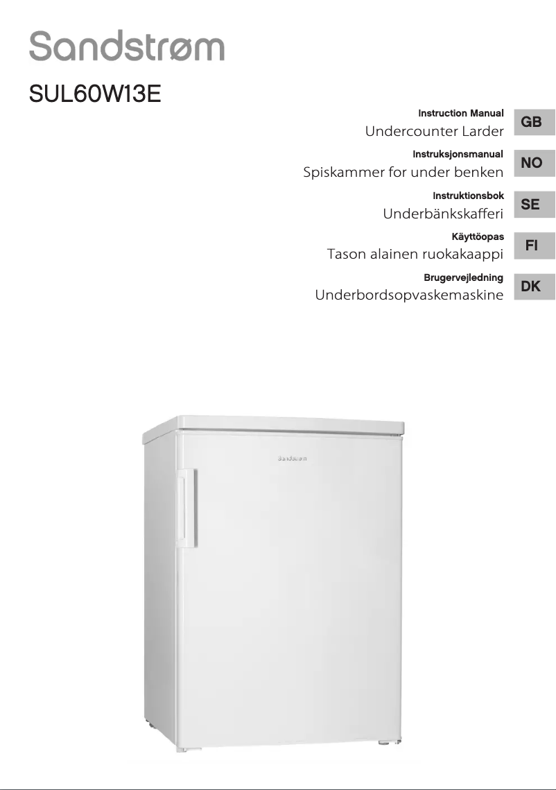 Page 1 de la notice Manuel utilisateur Sandstrøm SUL60W13E