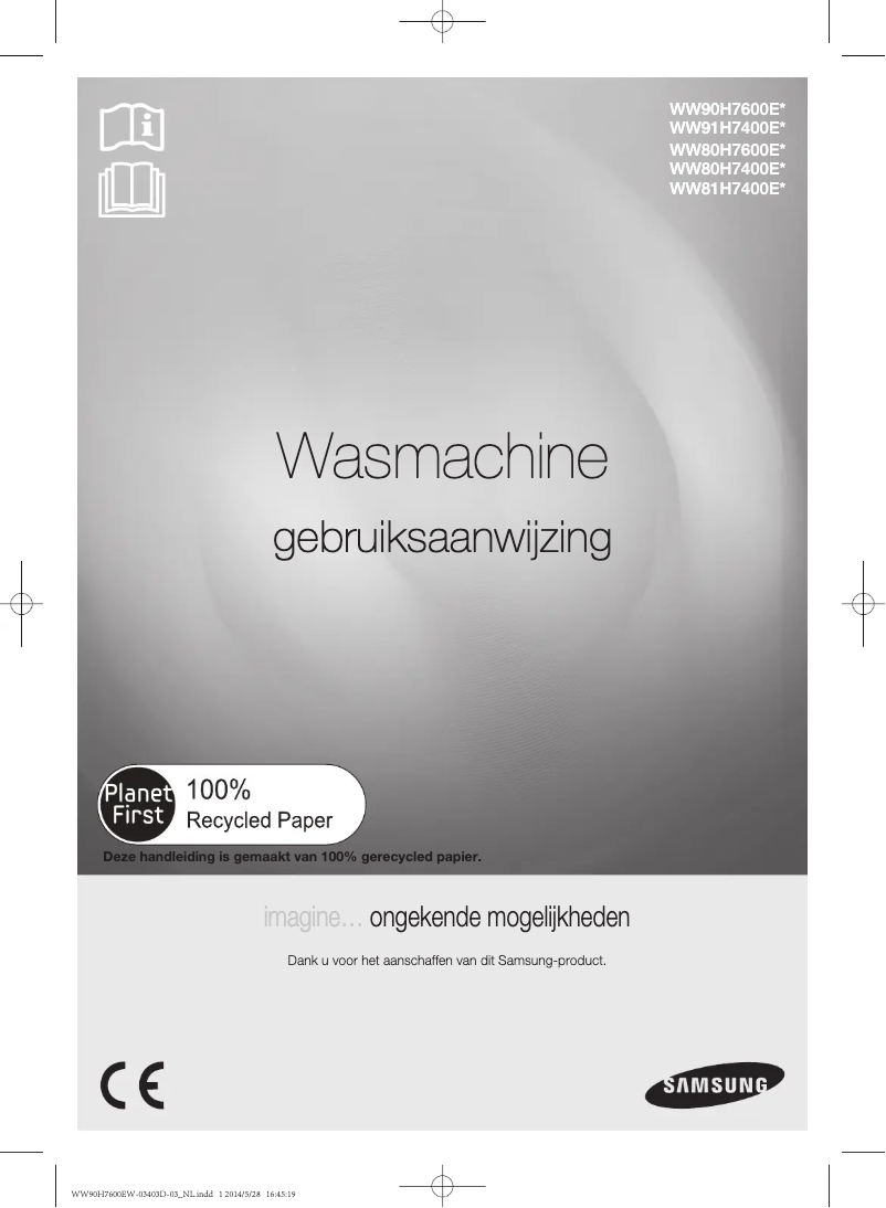 Page n°1 - Manuel utilisateur Samsung WW81H7400E