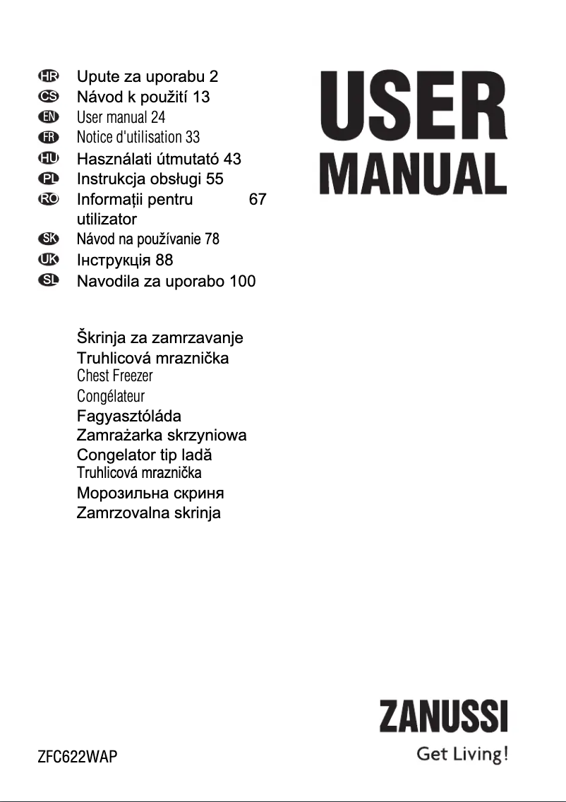 Image de la première page du manuel de l'appareil ZFC 622 WAP
