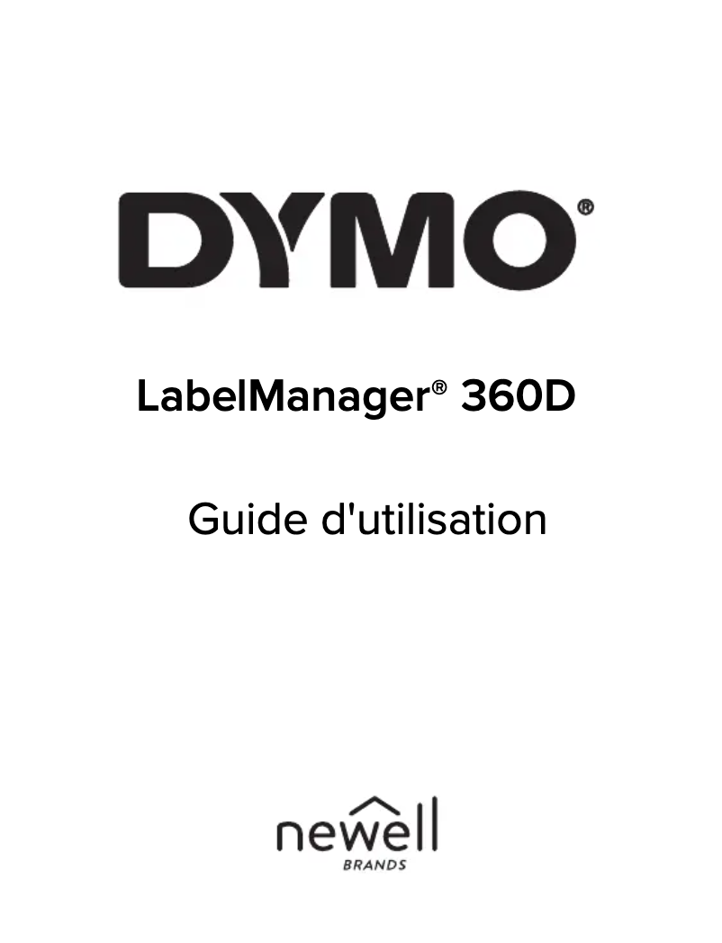 Page 1 de la notice Manuel utilisateur Dymo LabelManager 360D