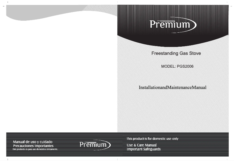 Page n°1 - Manuel utilisateur Premium PGS2006