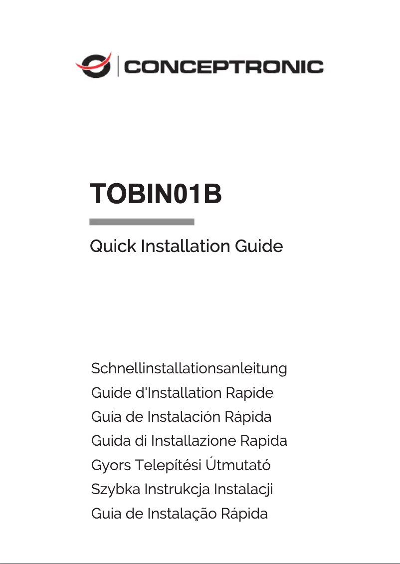 Page n°1 - Manuel utilisateur Conceptronic TOBIN01B